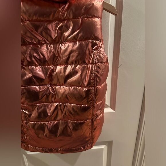 Crazy 8 Rose Gold Hooded Girl Puffer Vest Size XL/14 - Picture 10 of 12